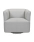 Фото #2 товара Whitney 32" Genuine Leather Swivel Barrel Chair