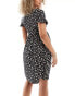 Фото #4 товара Mamalicious Maternity wrap front midi dress in abstract leopard print