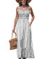 ფოტო #1 პროდუქტის Women's Floral Print Knotted Strap Maxi Beach Dress