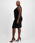 Фото #3 товара Plus Size Seamed-Waist Sleeveless Sheath Dress