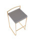 Фото #6 товара Барный стул золотой LumiSource Fuji, комплект из 2 шт.
