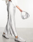 Фото #6 товара New Look satin maxi skirt in silver