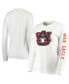 Women's White Auburn Tigers Drawn Logo Oversized Long Sleeve T-shirt M - фото #1