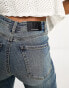 Фото #6 товара Stradivarius flare jean with split in dark vintage wash