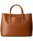 ფოტო #7 პროდუქტის Women's Full-Grain Smooth Leather Large Marcy Satchel