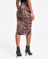 ფოტო #1 პროდუქტის Women's Printed Pull-On Midi Jersey Skirt , Created for Macy's