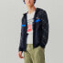 FILA 满印拼接连帽运动连帽夹克外套 男款 传奇蓝 / Куртка FILA Trendy Clothing Featured Jacket F11M048503F-NV