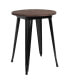 Фото #1 товара 24" Round Metal Indoor Table With Galvanized Steel Frame And Rustic Wood Top