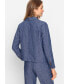 ფოტო #2 პროდუქტის Women's Linen Blend Long Sleeve Button Front Jacket