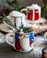 Snowman and Santa Stackable Mugs, Set of 4