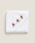 Embroidered winnie the pooh cotton hooded baby towel