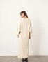 ASOS EDITION knitted v neck maxi dress in oatmeal