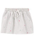 Baby Heart Print Cotton Jersey Skort 12M