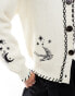 Фото #2 товара Never Fully Dressed Mystical tattoo knit cardigan in cream