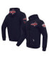 Men's Navy Washington Capitals Classic Chenille Full-Zip Hoodie Jacket Синий, S - фото #1