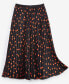 ფოტო #5 პროდუქტის Women's Printed Pleated A-Line Midi Skirt, Created for Macy's