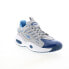 Фото #3 товара Reebok Solution Mid Mens Gray Synthetic Lace Up Athletic Basketball Shoes