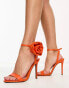 Фото #6 товара ASOS DESIGN Neva corsage barely there heeled sandals in orange