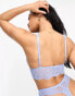 Фото #4 товара ASOS DESIGN Sienna lace longline padded bralette in cornflower blue