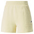 Puma Downtown High Waisted Shorts Womens Yellow Casual Athletic Bottoms 53358741