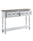 Bence Console Table in Dark Charcoal & Antique White Finish