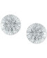 Cubic Zirconia Star Cluster Disc Stud Earrings, Created for Macy's