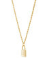 ფოტო #3 პროდუქტის Padlock 18" Pendant Necklace in 10k Gold