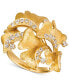 ფოტო #1 პროდუქტის Nude Diamond Sculptured Flower Statement Ring (1/2 ct. t.w.) in 14k Gold