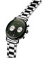 ფოტო #2 პროდუქტის Men's Blacktop Silver-Tone Stainless Steel Bracelet Watch 42mm