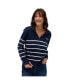 Фото #1 товара Women's Nara Half-Zip Stripe Sweater