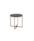 Bromia End Table, Black & Champagne