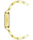 ფოტო #2 პროდუქტის Women's Square Gold-Tone Alloy with Brown Plastic Bracelet Watch 38mm
