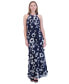 ფოტო #1 პროდუქტის Women's Embroidered-Floral Sleeveless Gown