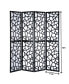 Giyano 4 Panel Screen Room Divider, Sliver