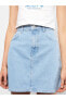 Фото #2 товара Юбка LC WAIKIKI Стандартная с поясом мини-длины из джинсовой ткани