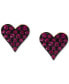 ფოტო #1 პროდუქტის EFFY® Sapphire Pavé Heart Stud Earrings (1/3 ct. t.w.) in 14k Gold (Also available in Ruby)