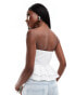 Фото #4 товара ASOS DESIGN tiered peplum bandeau top in cream