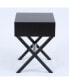 Фото #4 товара Журнальный столик с хромированными ножками Luxen Home X-Leg Accent End Table With Storage