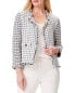 Nic+Zoe Petite Grid Fringe Mix Knit Pocket Jacket Women's PS - фото #1