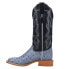 Фото #3 товара R. Watson Boots Full Quill Ostrich Embroidered Square Toe Cowboy Womens Blue R