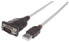 Manhattan USB-A to Serial Converter cable - 1.8m - Male to Male - Serial/RS232/COM/DB9 - Prolific PL-2303RA Chip - Black/Silver cable - Three Years Warranty - Polybag - Black - 1.8 m - USB - Serial/COM/RS232/DB9 - Male - Male