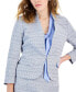 Фото #3 товара Women's Tweed 3/4-Sleeve Open-Front Jacket