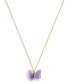 ფოტო #1 პროდუქტის Faux Stone Butterfly Pendant Necklace