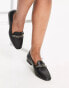 ASOS DESIGN Wide Fit Mingle chain loafers in black