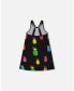 ფოტო #2 პროდუქტის Girl Beach Dress Black Printed Pineapples - Child