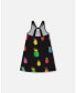 Girl Beach Dress Black Printed Pineapples - Child