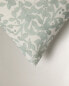 Leaf print cushion cover