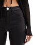 River Island mid rise coated sculpt jean in black