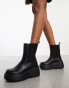 Monki platform ankle boot in black