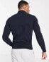 Фото #4 товара BOSS Orange Passerby long sleeve polo in navy